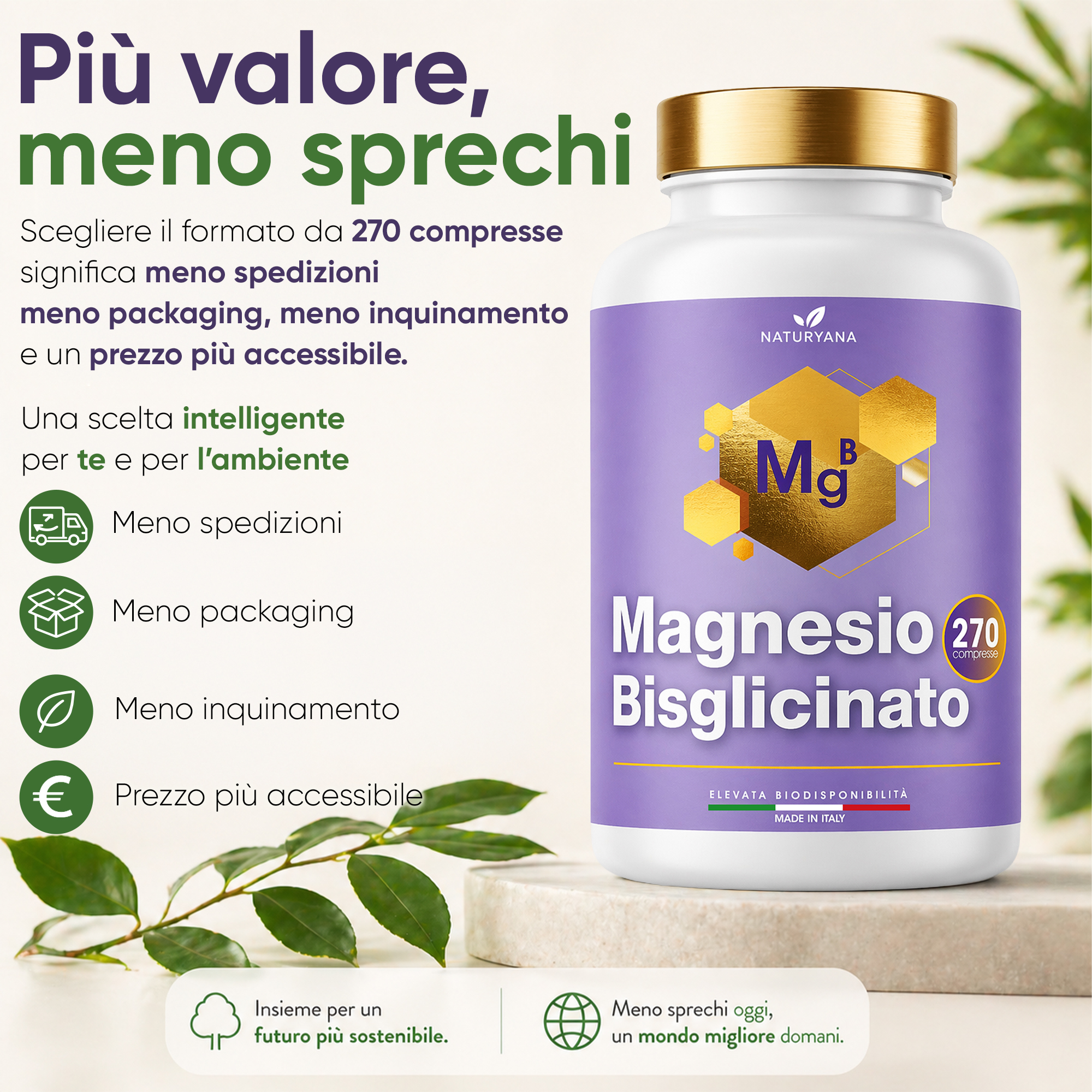 Magnesio Bisglicinato Fully React – 270 compresse spezzabili (1000 mg) - immagine 6