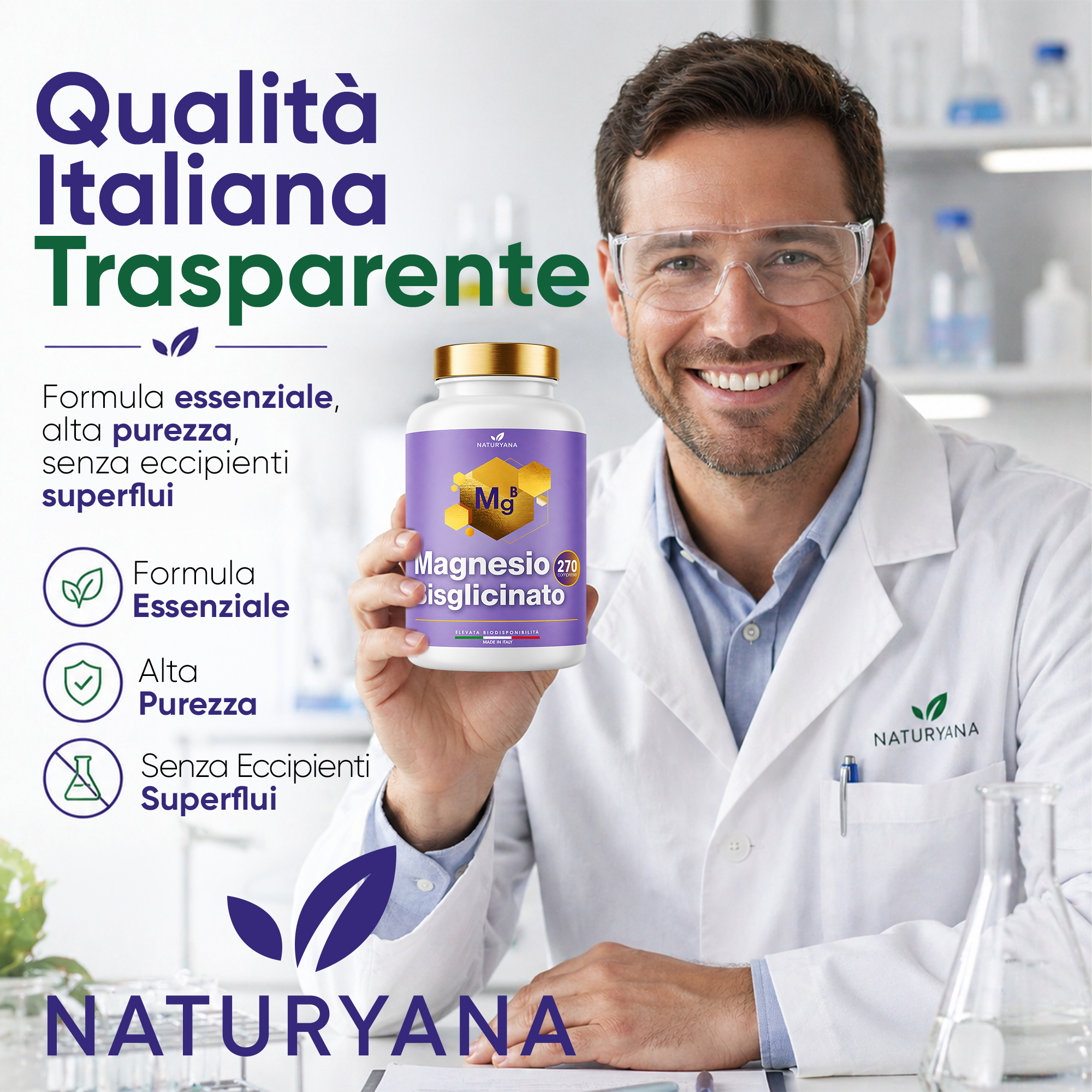 Magnesio Bisglicinato Fully React – 270 compresse spezzabili (1000 mg) - immagine 8